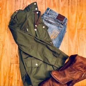 Army Green Light Jacket (Sz L)